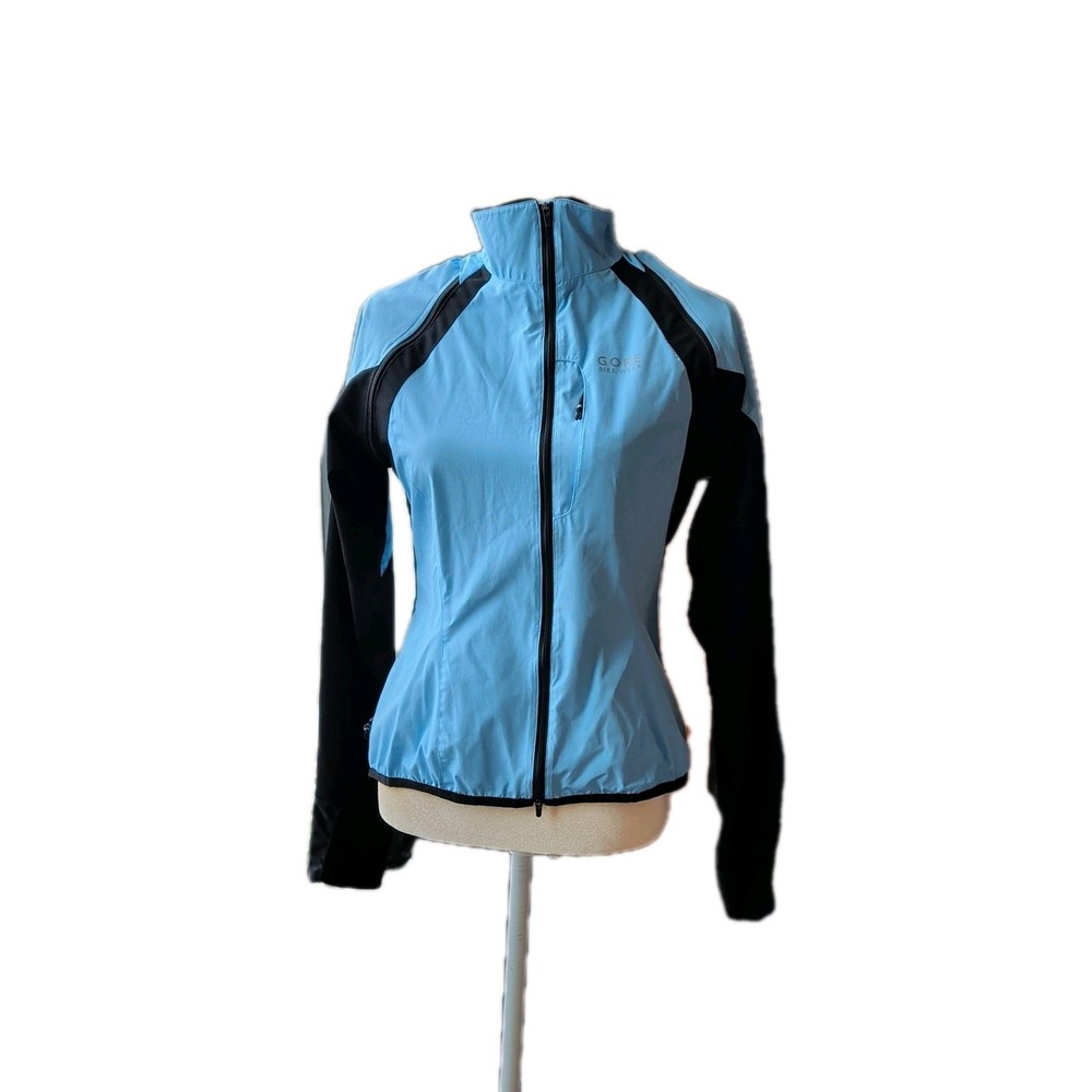 Gore Cycling Women's Size M Windstopper Jacket W Zippered Arms Blue & Black